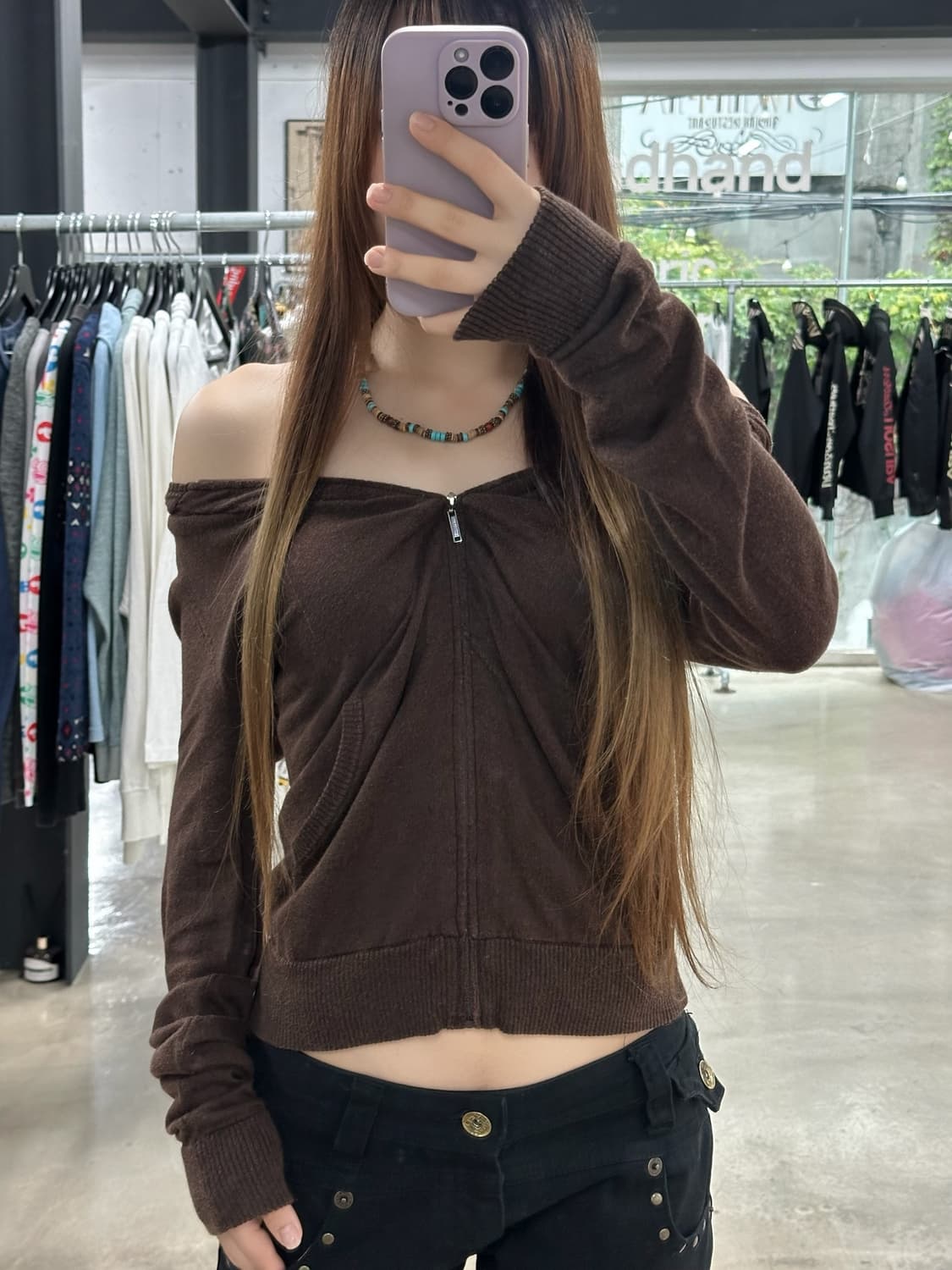 히스테릭글래머 히스걸 민초 루즈후드집업 상품이미지3
