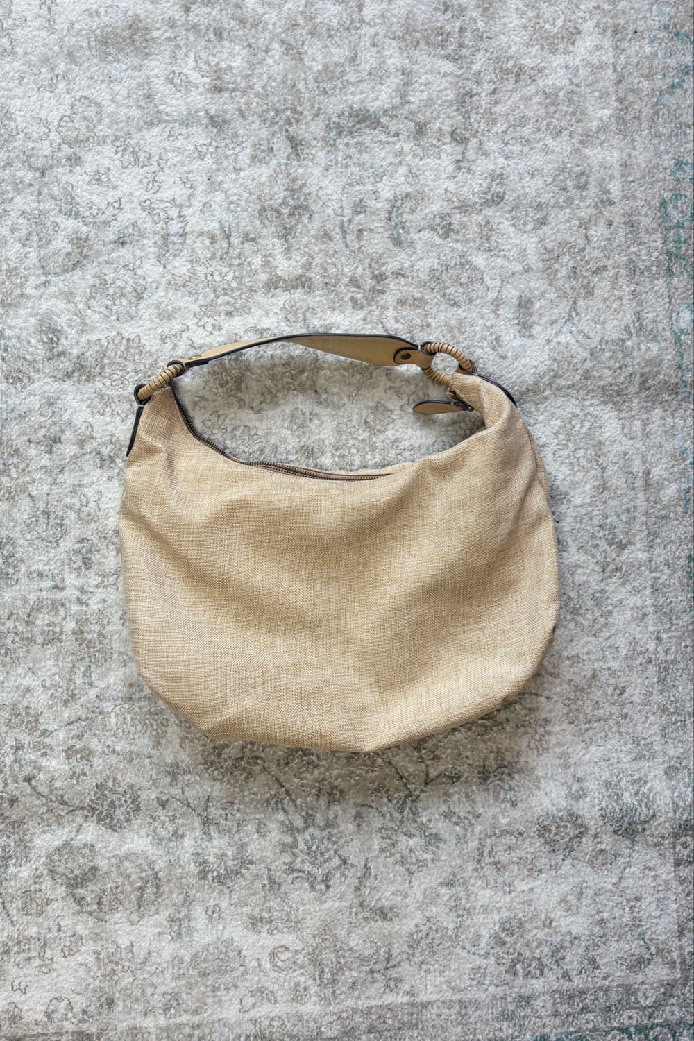 Canvas Boho Crescent Moon Shoulder Bag 상품이미지3