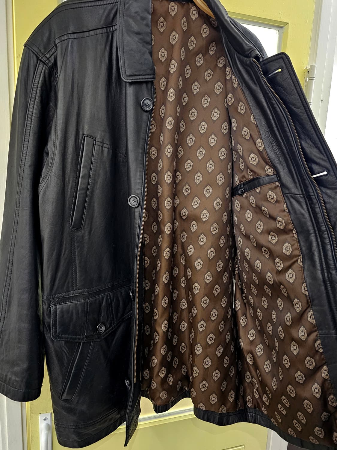 Italy 블랙 램스킨 자켓 상품이미지8