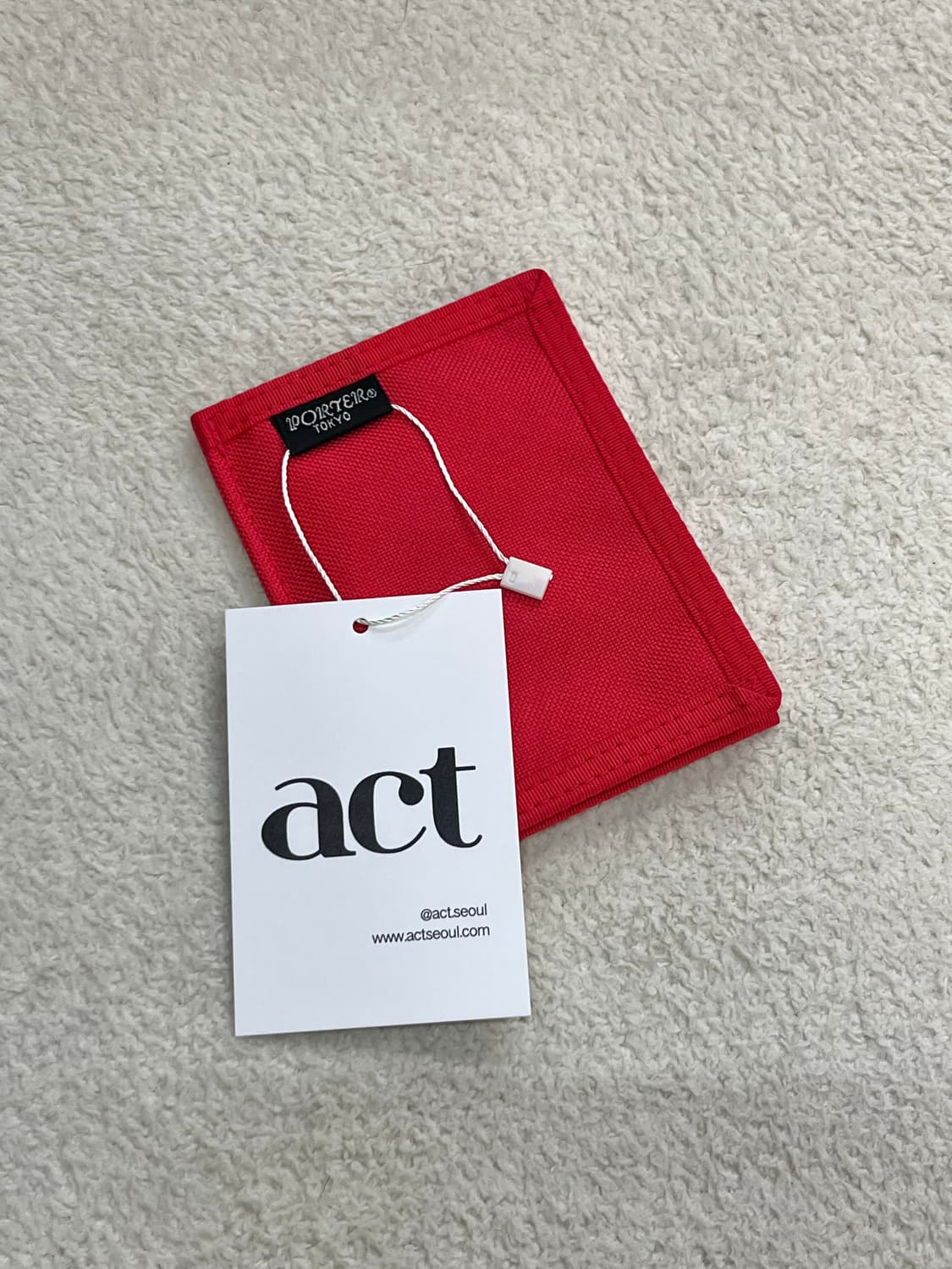 포터 아웃사이드라벨 지갑 레드 상품이미지6