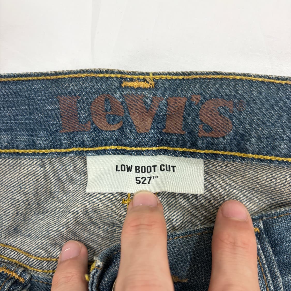 00s Mexic 리바이스 527 로우 부츠컷 디스트레드 데님 팬츠 상품이미지4