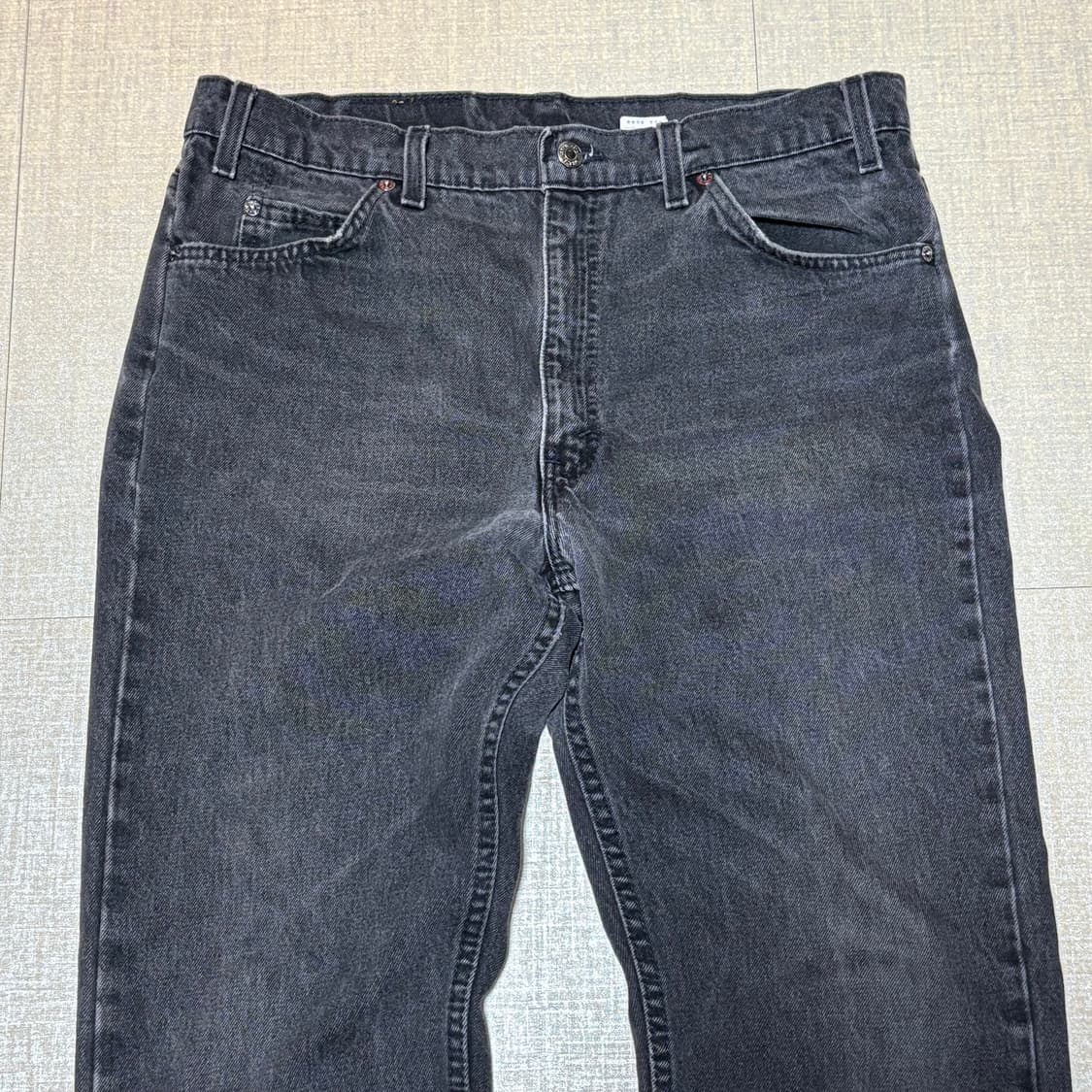 90s USA🇺🇸 리바이스 505 오렌지 탭 블랙 흑청 상품이미지2