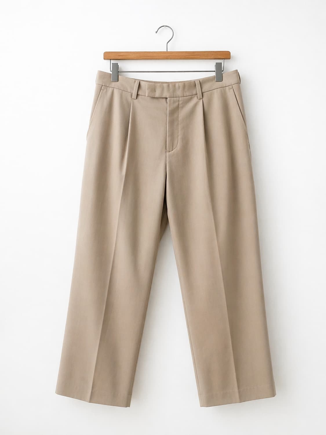 무신사 스탠다드 와이드 핀턱 슬랙스 베이지 (새상품급 / 31) 상품이미지3