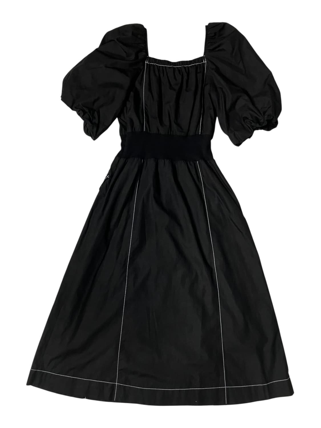 EGOIST 블랙 스티치 롱 원피스 55 상품이미지4