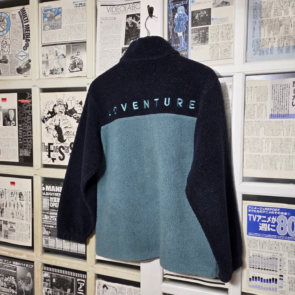 아디다스 블루 아노락 반집업 후리스 상품이미지6