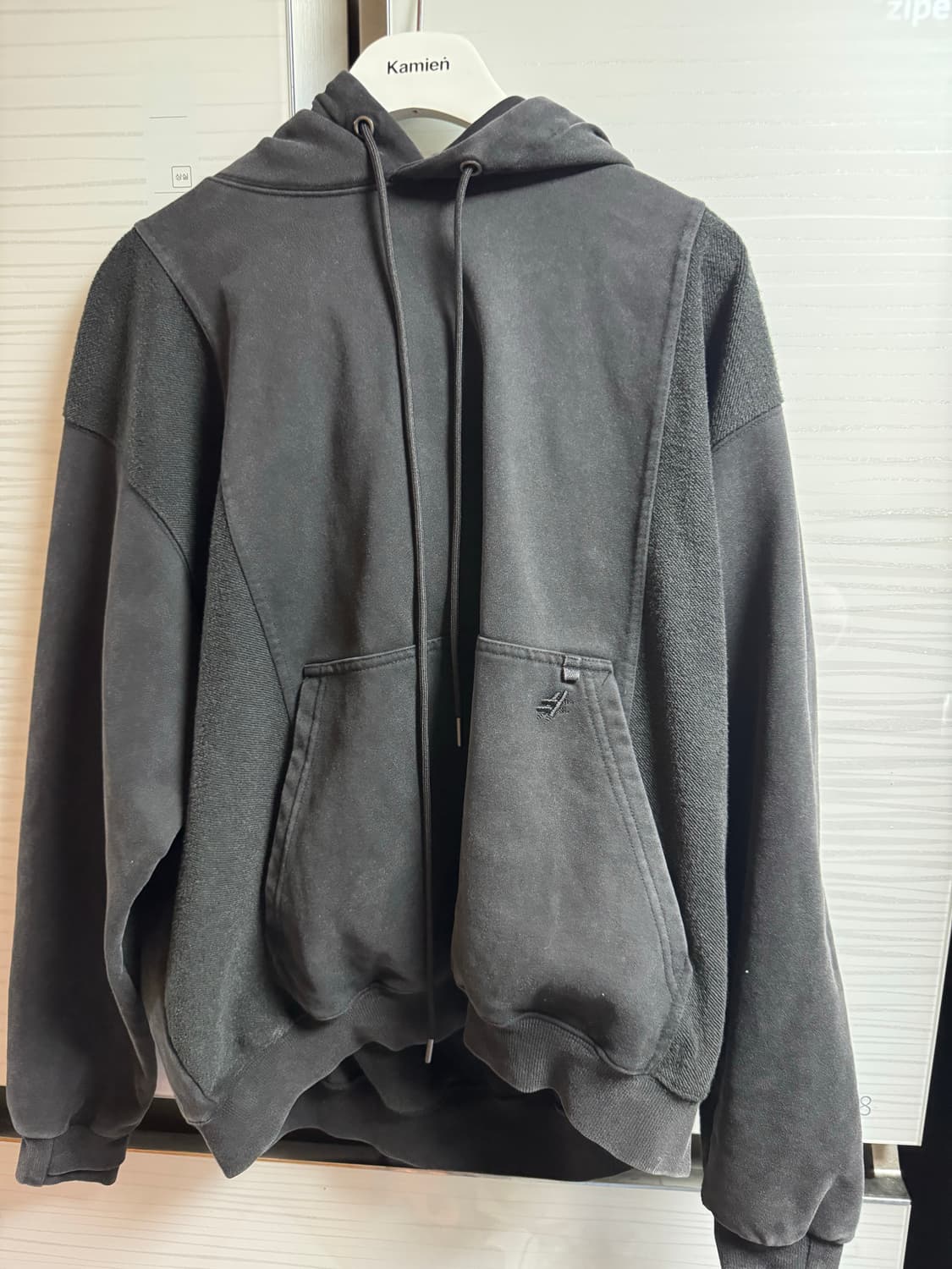 비긴202 아스트라 워시드 후드티 블랙 2사이즈 거의새상품 상품이미지4