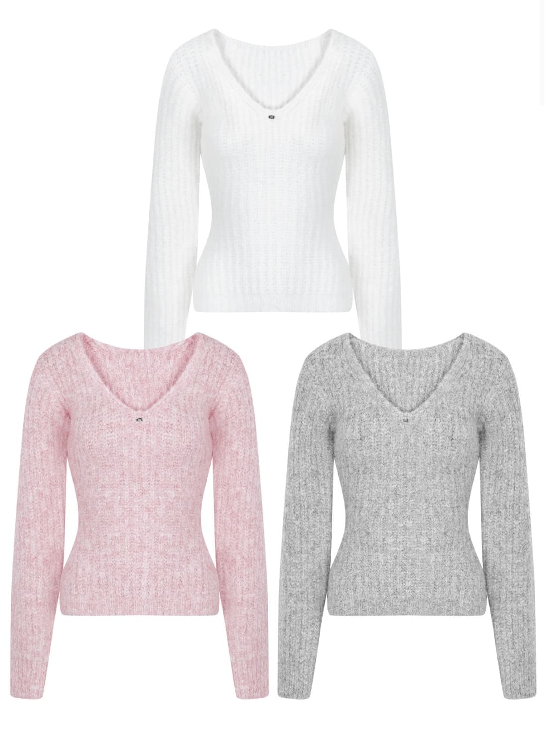 페일제이드 Alpaca Deep V-Neck Balloon Knit 상품이미지1