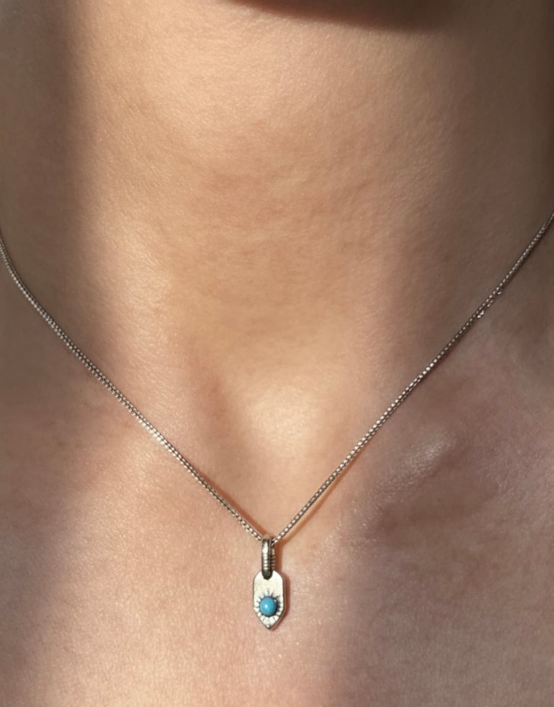 실버925 미니 터키석 목걸이 상품이미지3