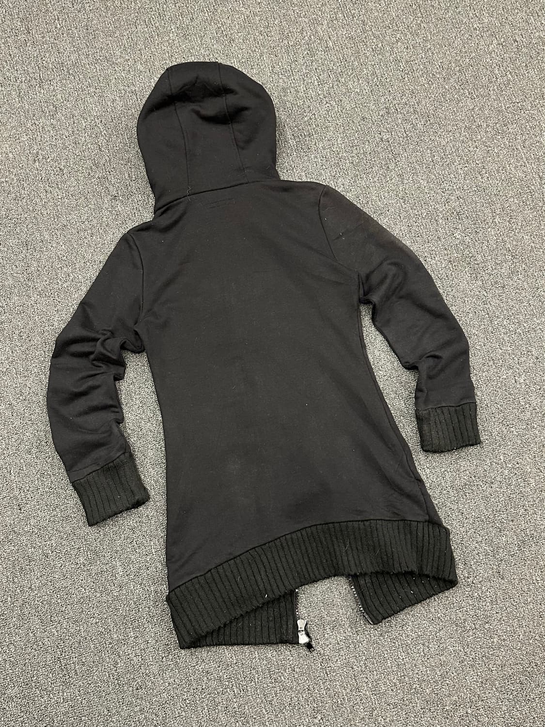 M)일본 빈티지 Y2K 여성 레이어드 블랙 투웨이 후드집업 상품이미지3