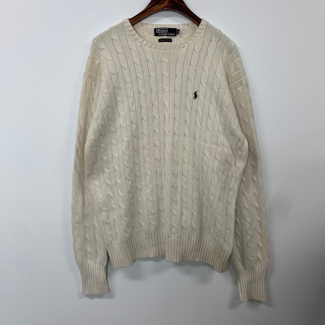 폴로 랄프로렌 화이트 꽈배기 니트 상품이미지2