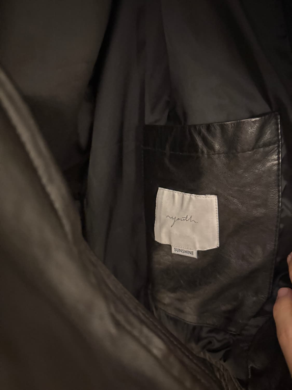 유스 워시드 레더 블루종 상품이미지3