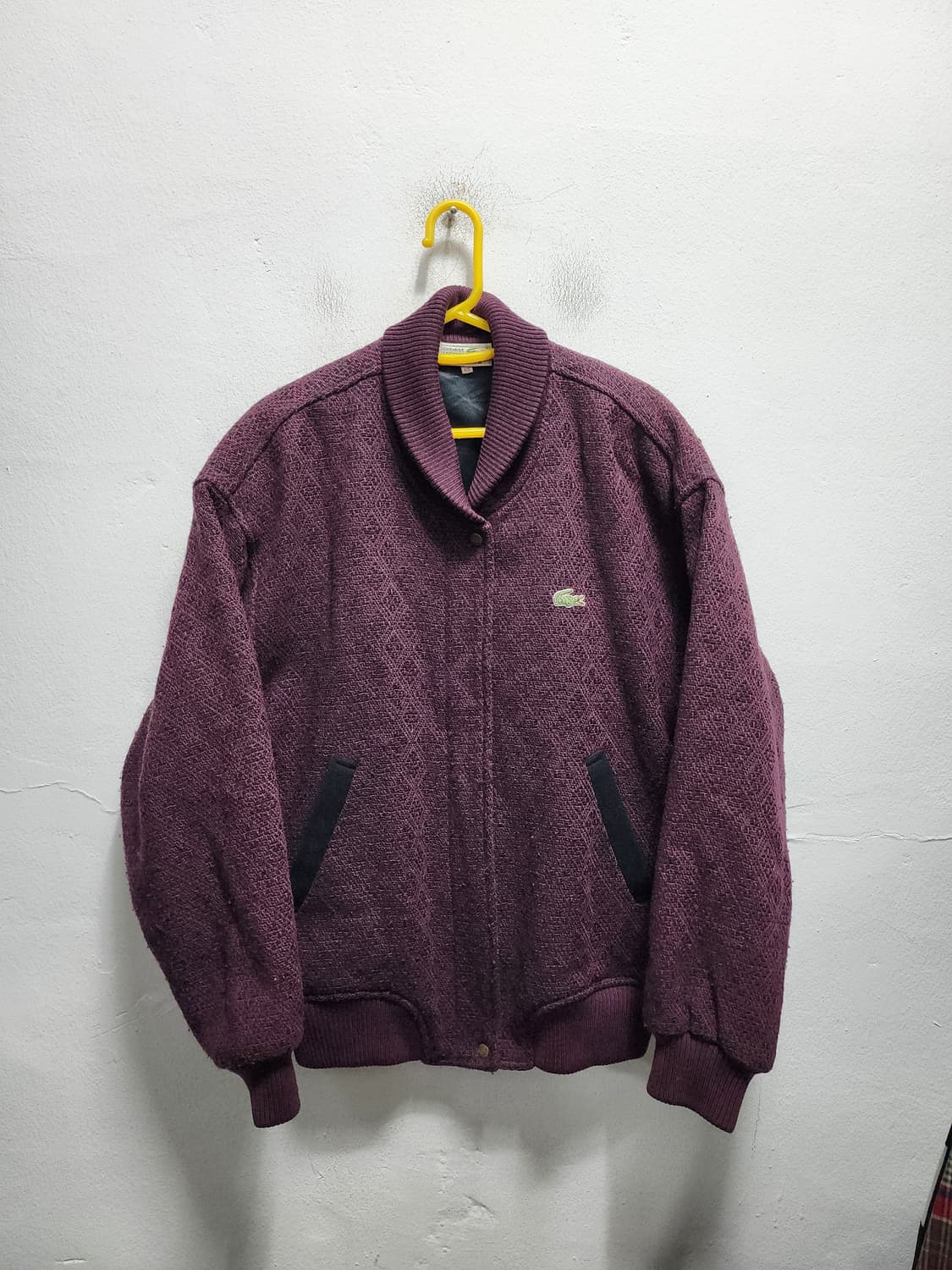 라코스테 버건디 올드스쿨 모직 블루종 상품이미지1