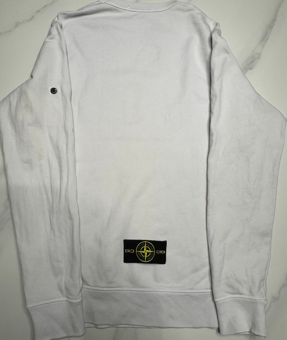 [M]스톤아일랜드 크루넥 화이트 맨투맨 상품이미지5