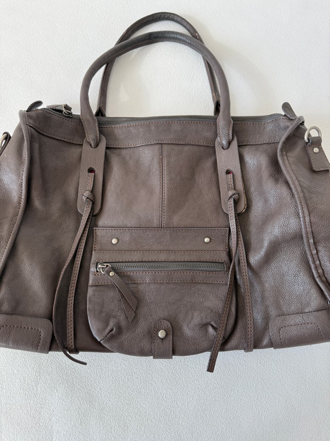 Pre owned 레더 숄더백(큰사이즈) 상품이미지3