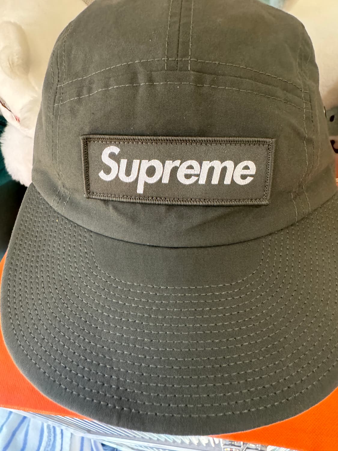 슈프림 왁스 코튼 캠프캡 올리브 - 23FW 상품이미지2