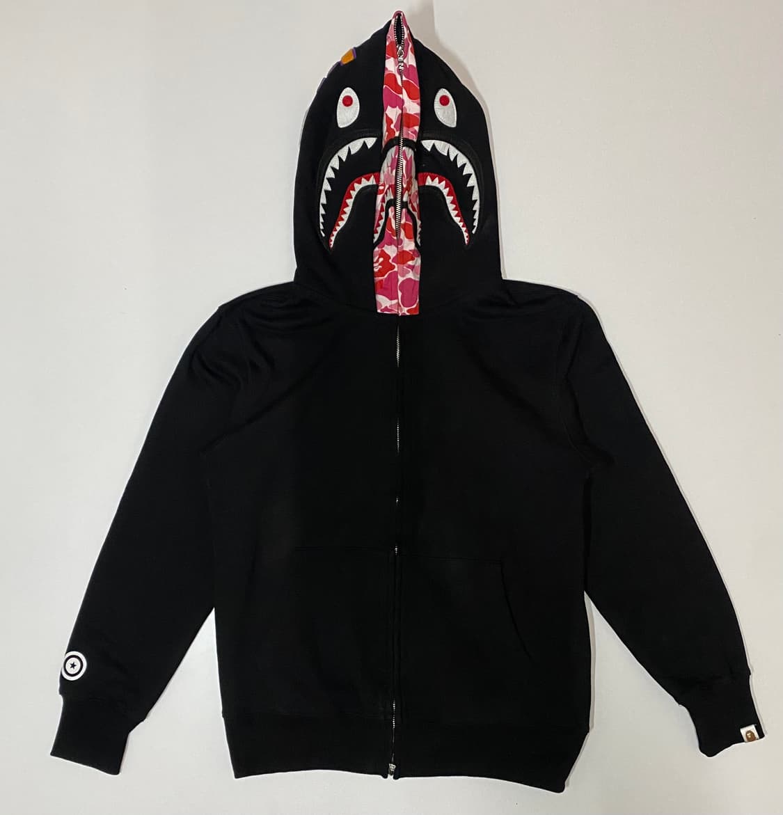 베이프 블랙 샤크 후드집업 핑크카모 상품이미지2