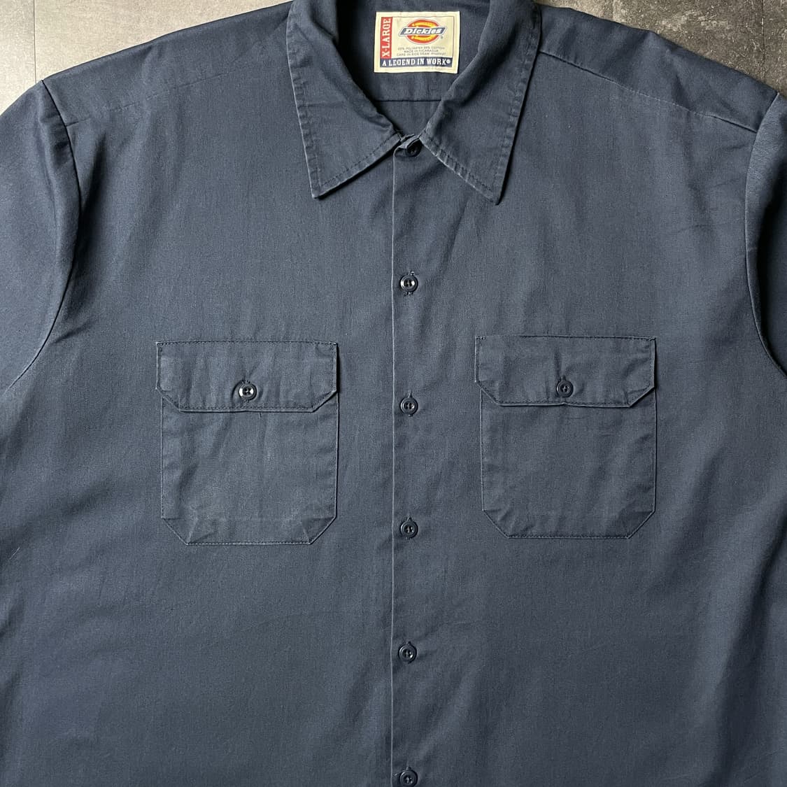 DICKIES 00s 디키즈 네이비 플랩포켓 반팔 워크셔츠 A01138 상품이미지3