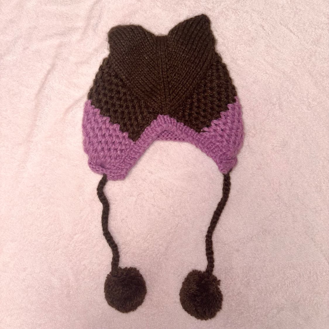 딸기초코 고양이 귀 니트 모자 네코미미 상품이미지5