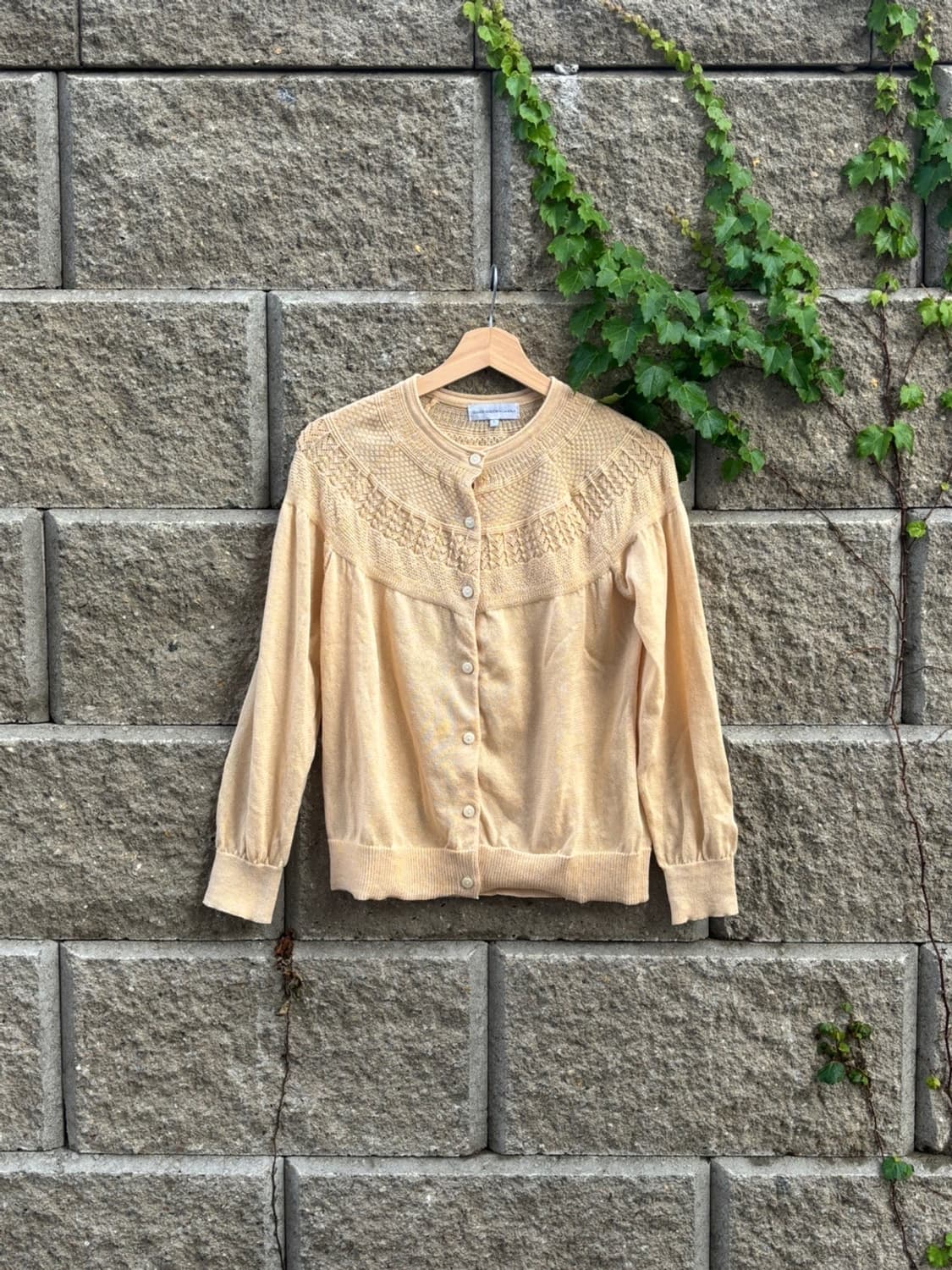 Yellow Jacquard Cardigan 상품이미지1