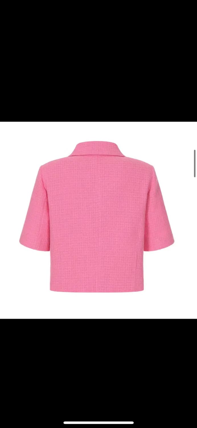 올리브데올리브 크롭 싱글 트위드 자켓 핑크 66 상품이미지4