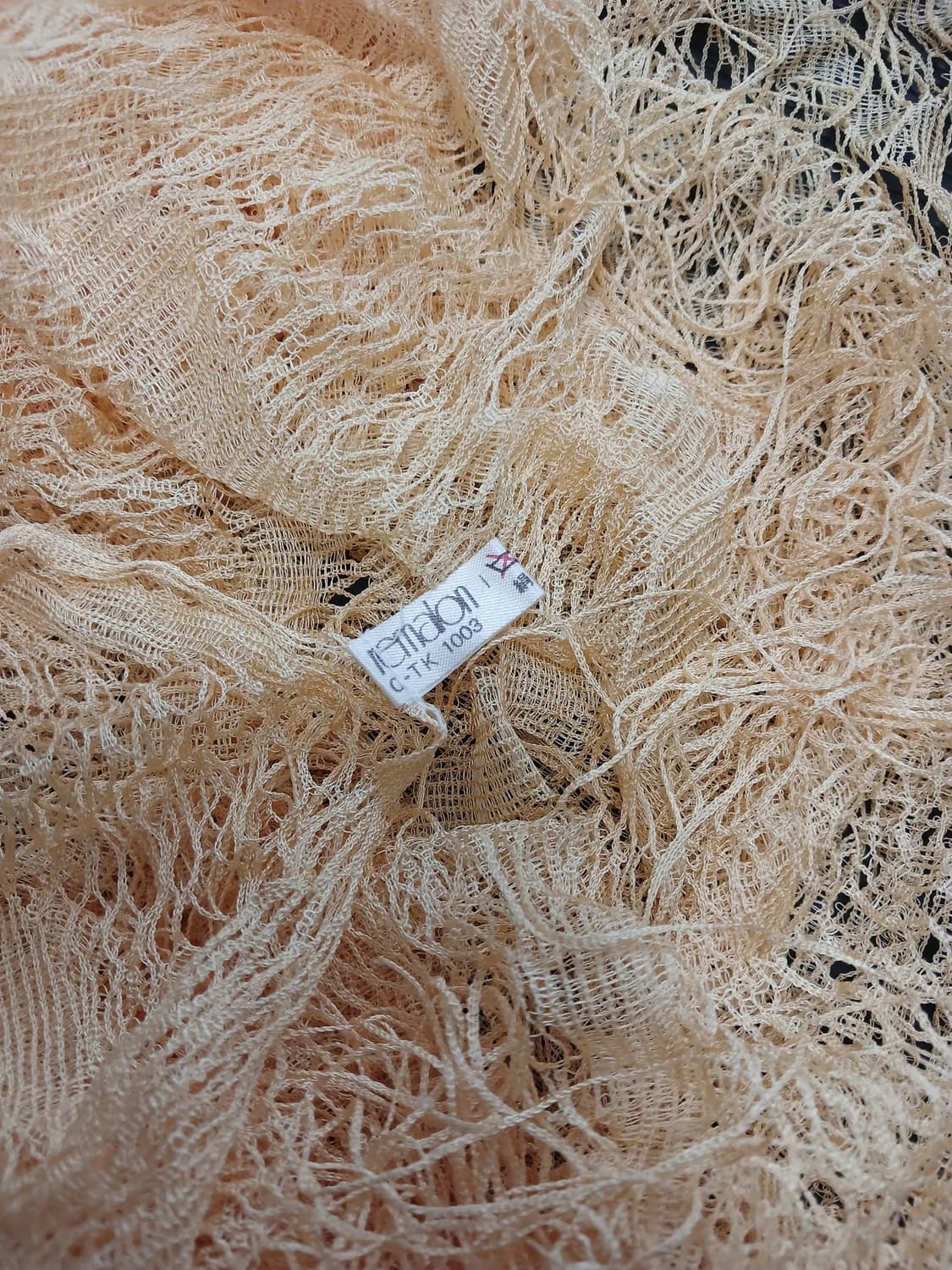 모리걸 엘로우 그물 망사 실크 스카프 상품이미지2