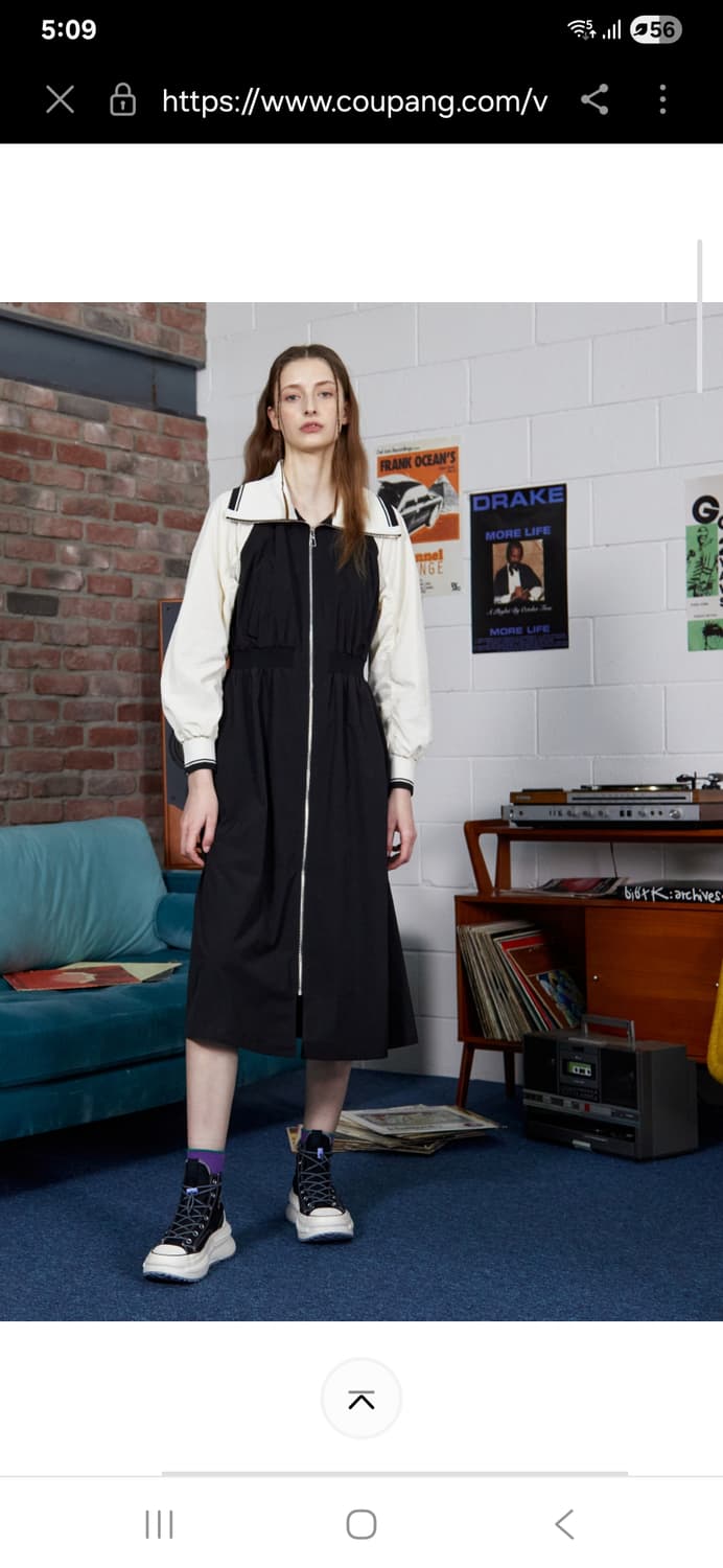 jucyjudy 쥬시쥬디 지퍼 나일론 바스락 바람막이 원피스 자켓 봄 상품이미지2