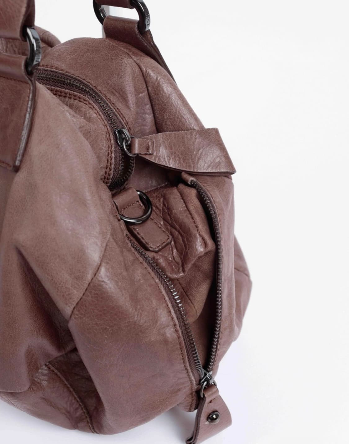 [NICOLI] 다크브라운 스퀘어 토트백 상품이미지5