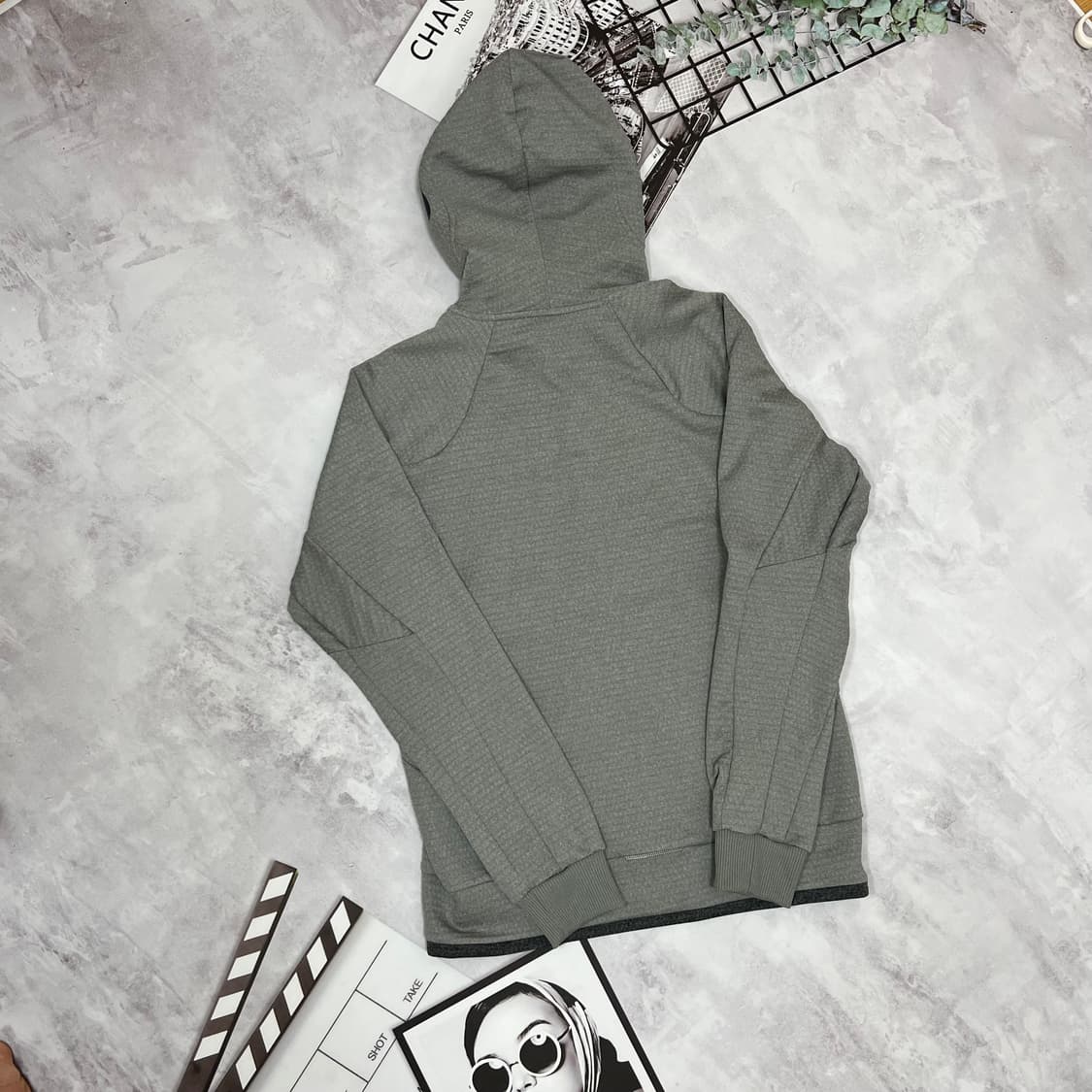 오클리 써클 로고 후드 집업 그레이 상품이미지6