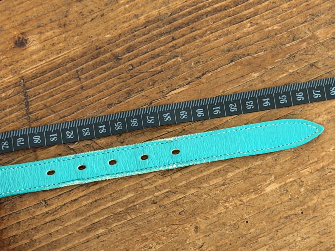 [30-33 로얄] 미국 현지구매 토니라마 민트색 가죽 웨스턴 벨트 (표 상품이미지8