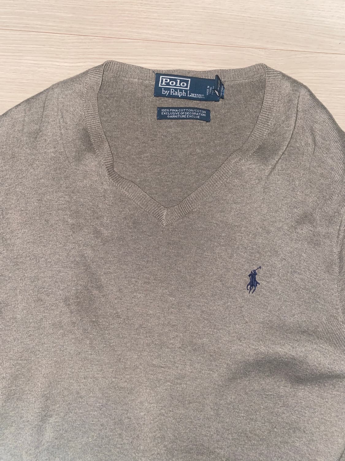 폴로 피마코튼 브이넥 니트 상품이미지1