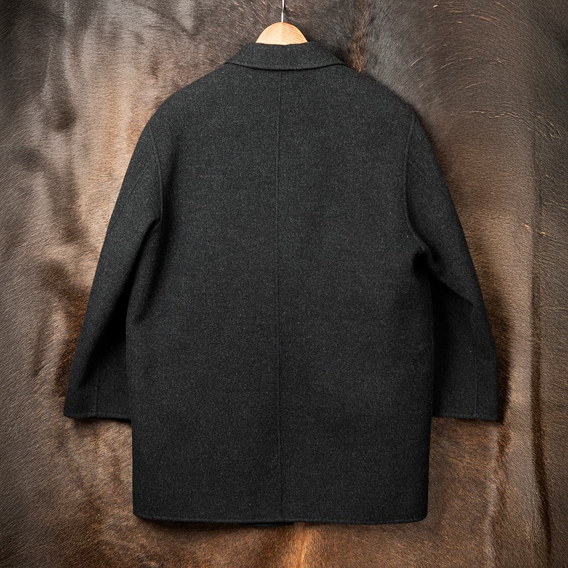 [오버95] 90s  YSL 입생로랑 뿌르옴므 울 캐시미어 하프코트  상품이미지2