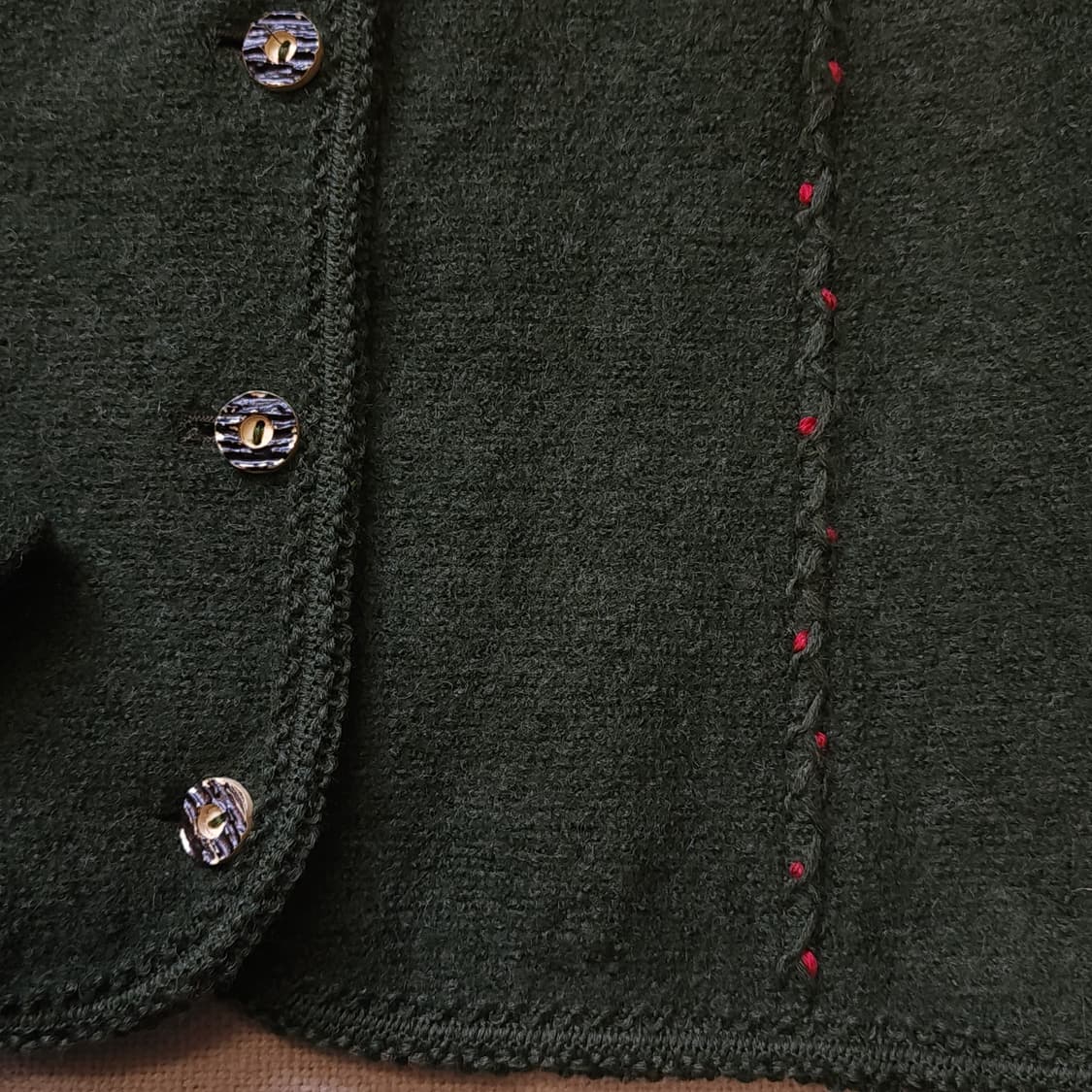 90s 울 트위드 자켓 프렌치 울 자켓 오스트리아 티롤자켓 빈티지 44 상품이미지8