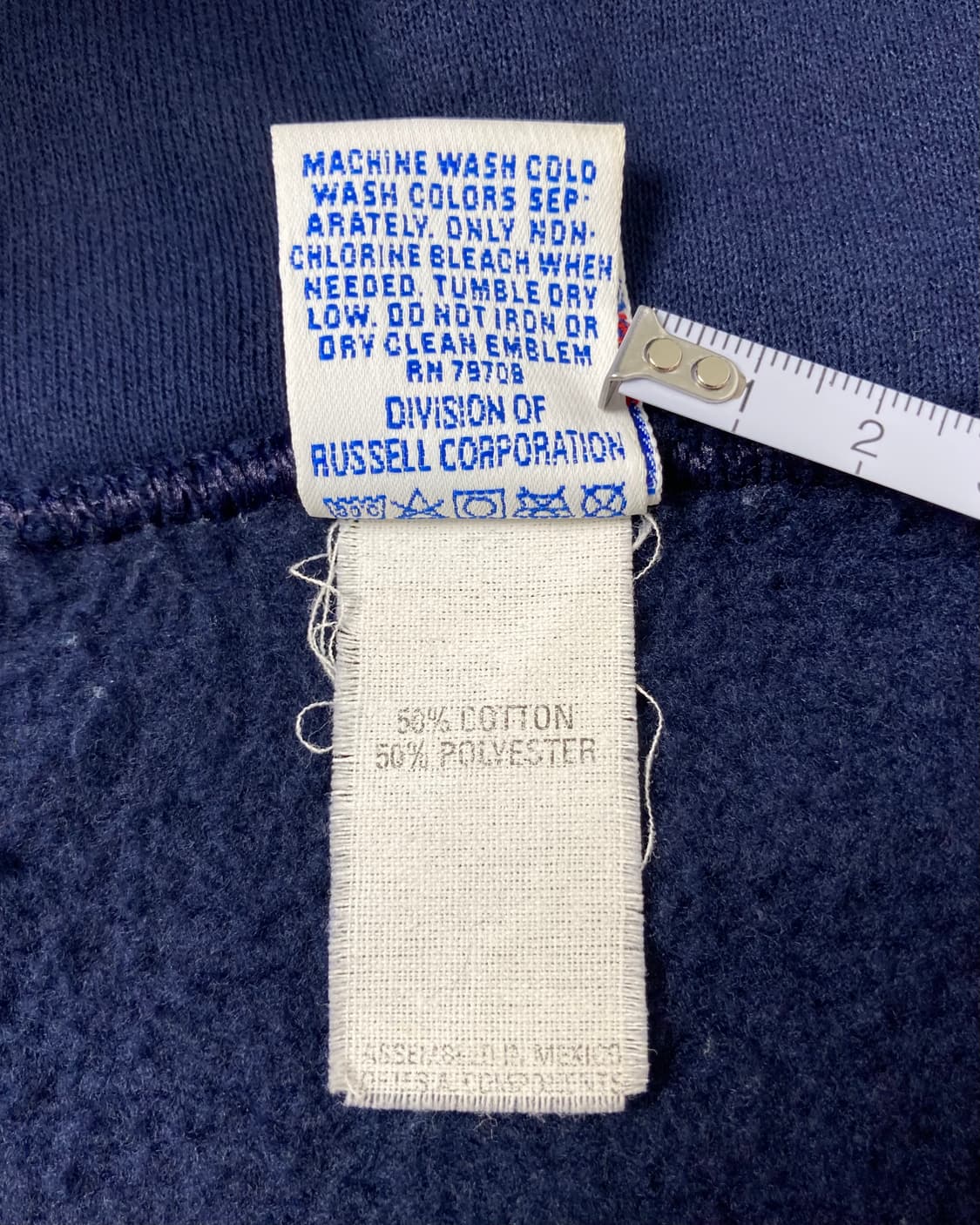 90s Russell Zip Up Hoodie (navy) 상품이미지4