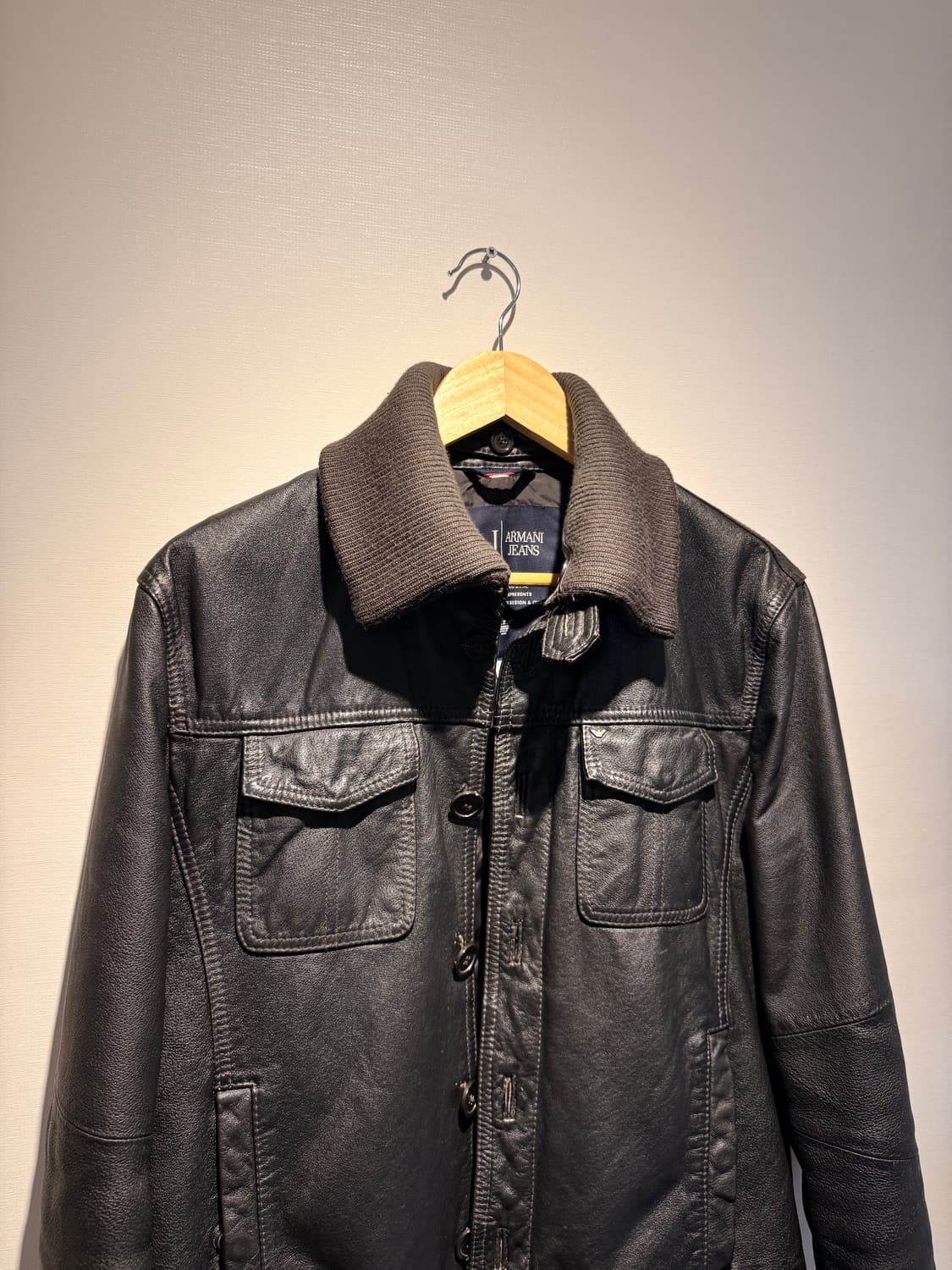 00s Leather Trucker Jacket 상품이미지8
