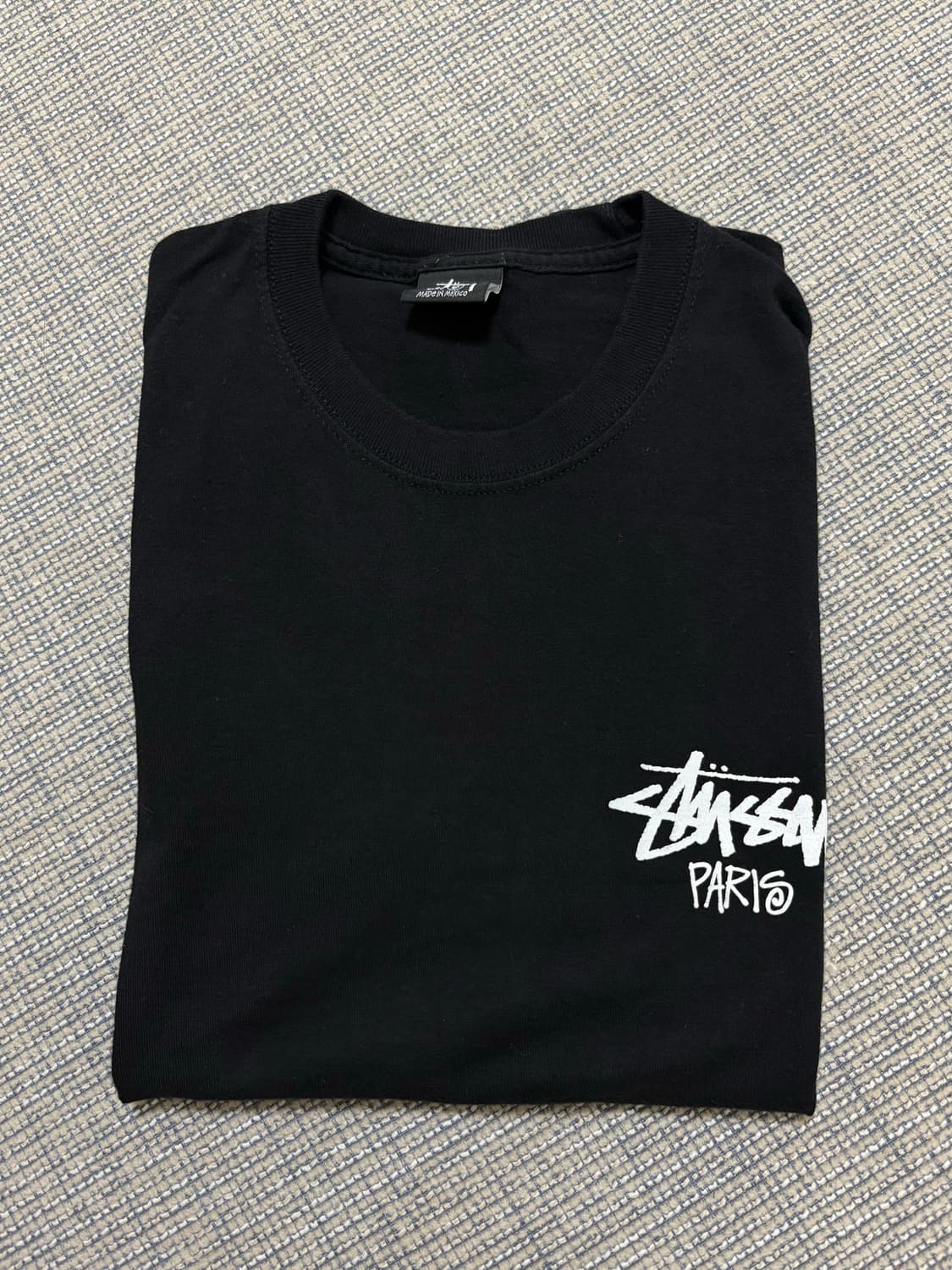 stussy paris 스투시 파리 티셔츠 블랙 s 판매해요 상품이미지1