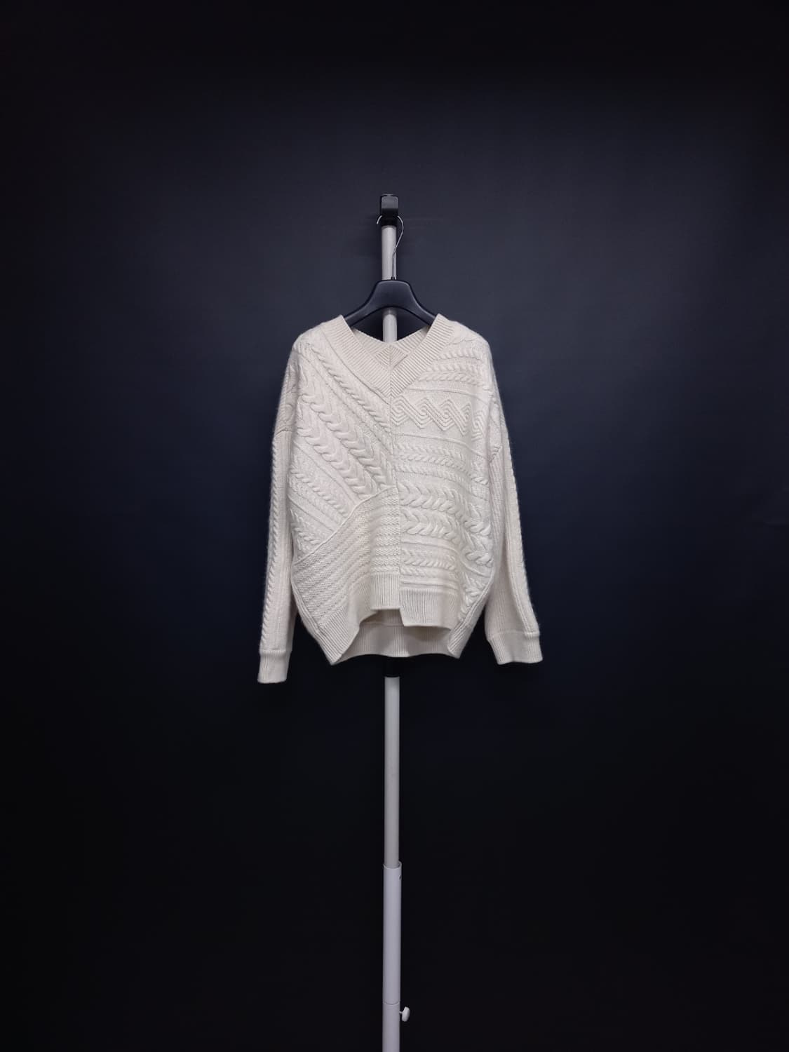 시스템 춘추동 아이보리 모 니트 풀오버 F 33-77 상품이미지1