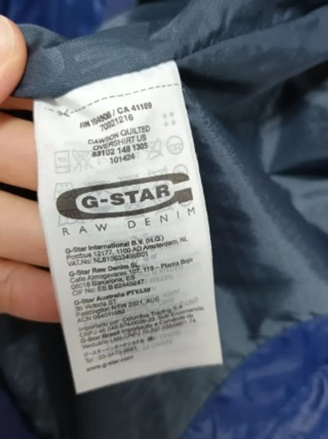 Gstar 블루경량패딩점퍼 M사이즈 상품이미지4