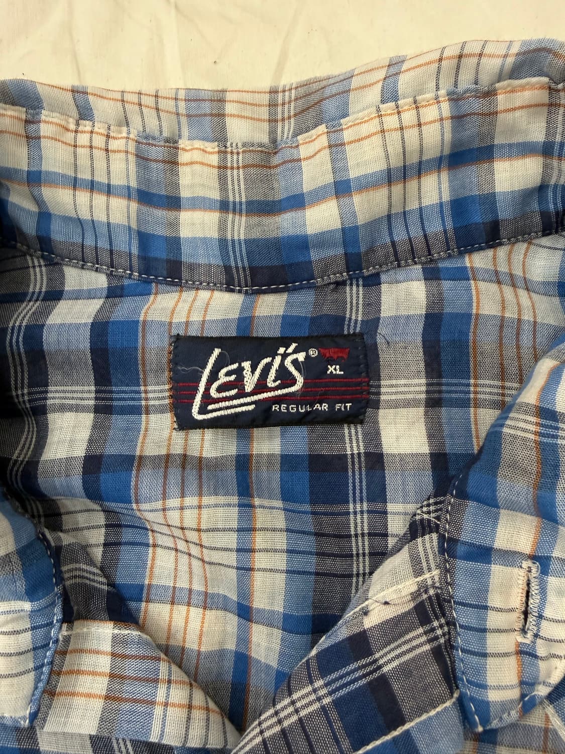 Levi’s 리바이스 빈티지 웨스턴 셔츠 블루 체크 긴팔 XL 상품이미지3