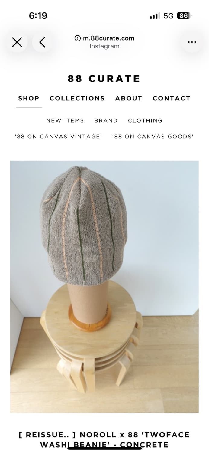 NOROLL x 88 'TWOFACE WASHI BEANIE 상품이미지1
