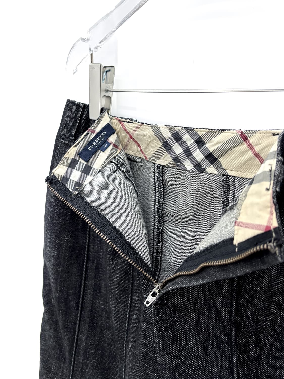 버버리 흑청 데님 롱 스커트 상품이미지7