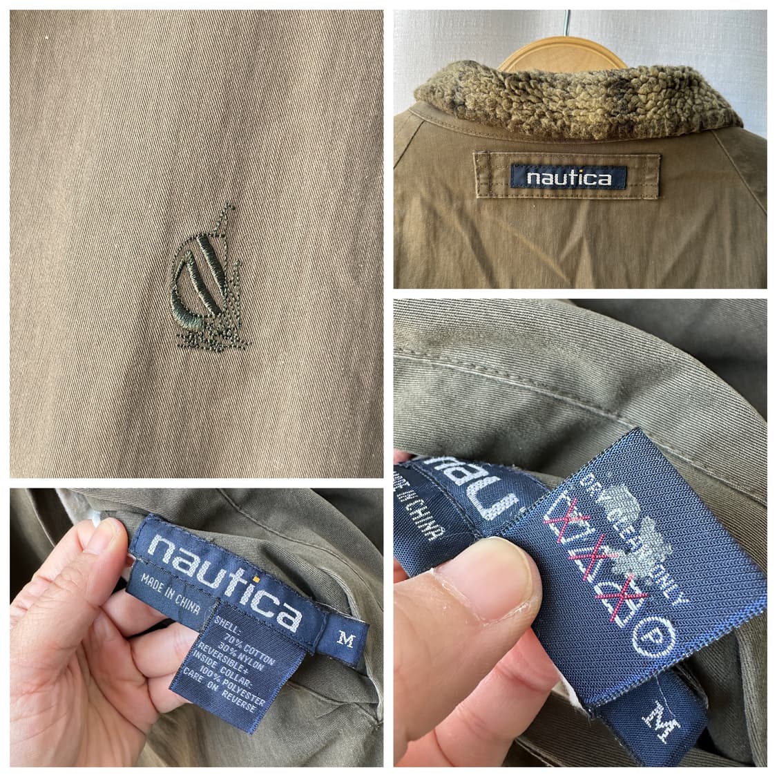 노티카 코튼 플리스 리버시블 자켓 카키 M 상품이미지10