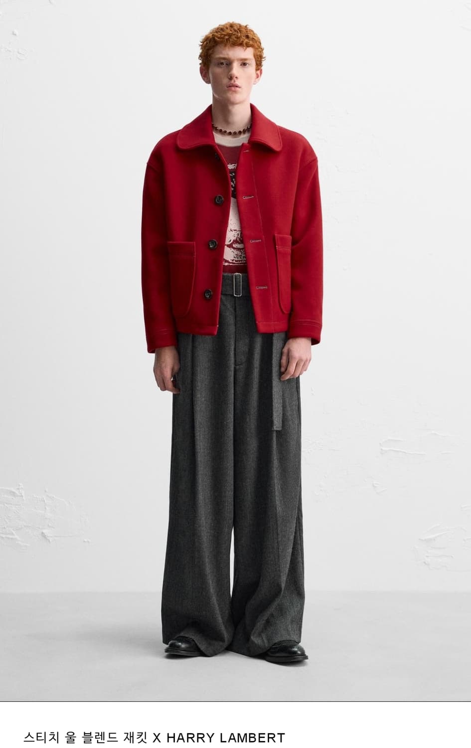 자라 24fw 해리 램버트 울 스티치 자켓 L 상품이미지1