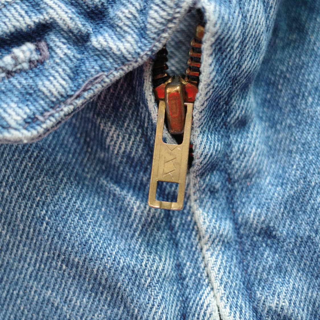 90s 초크라인 MADE in USA 오하이오 데님 블루종 베이포트 자켓 상품이미지4