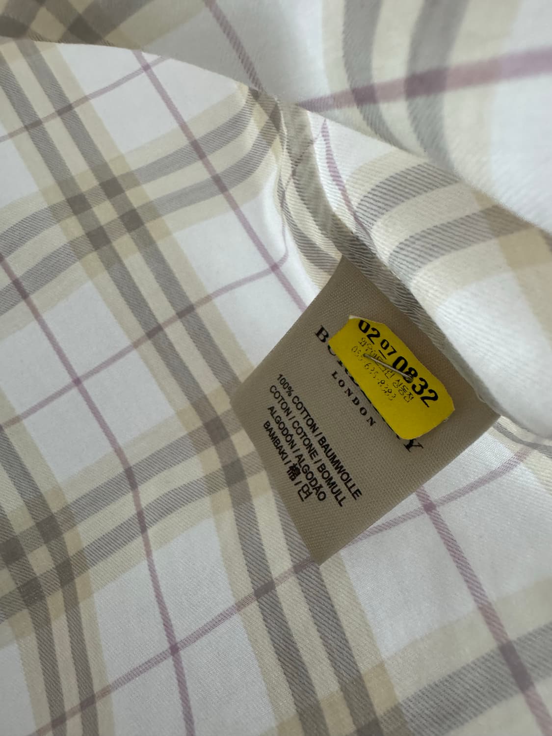 버버리 체크 반팔 셔츠 상품이미지3