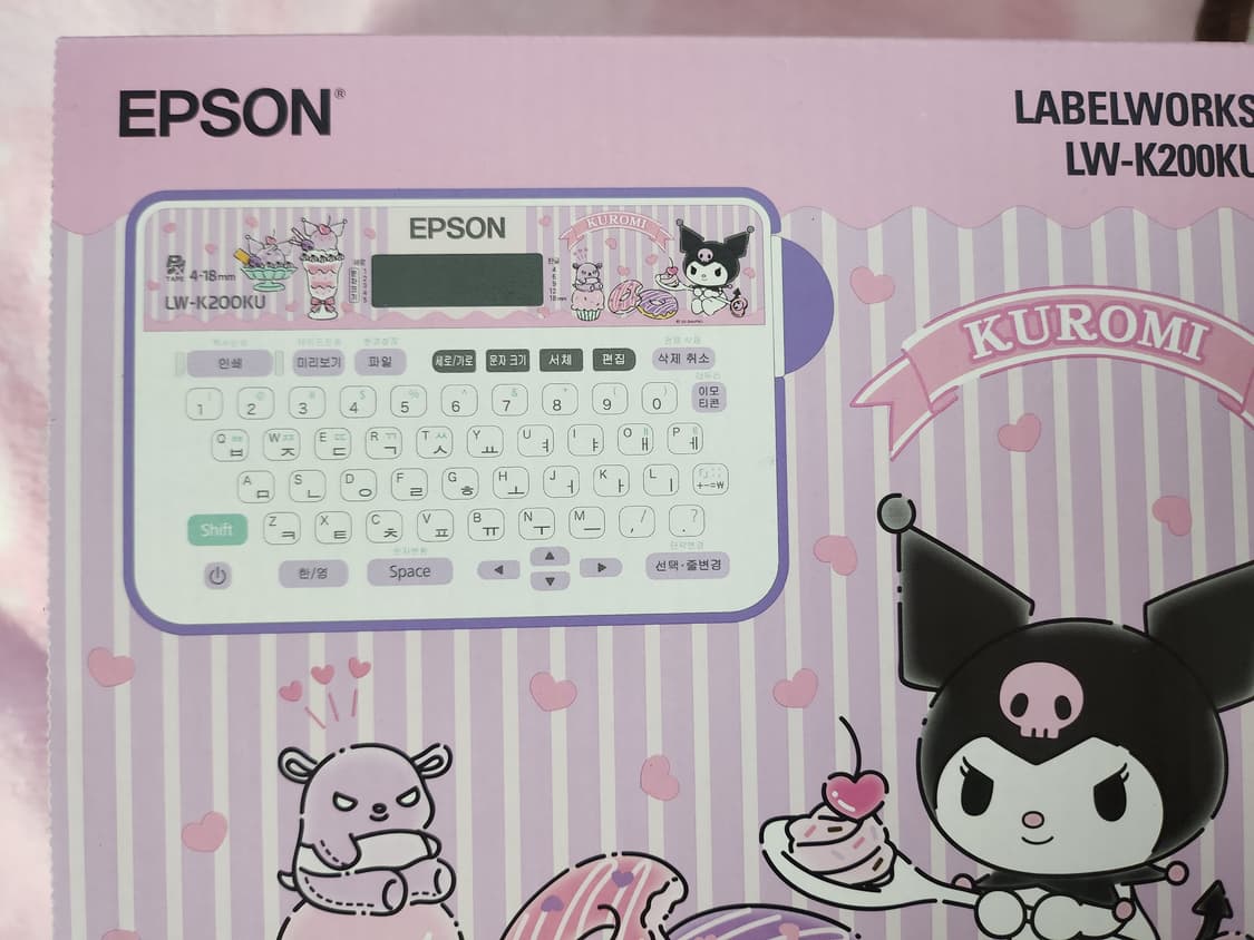 엡손 쿠로미 + 인형 라벨 프린터기 LW-K200KU 상품이미지2