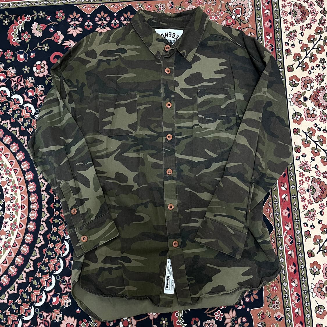레겐다 도쿄 밀리터리 카모플라쥬 포켓 셔츠 S/90 상품이미지1