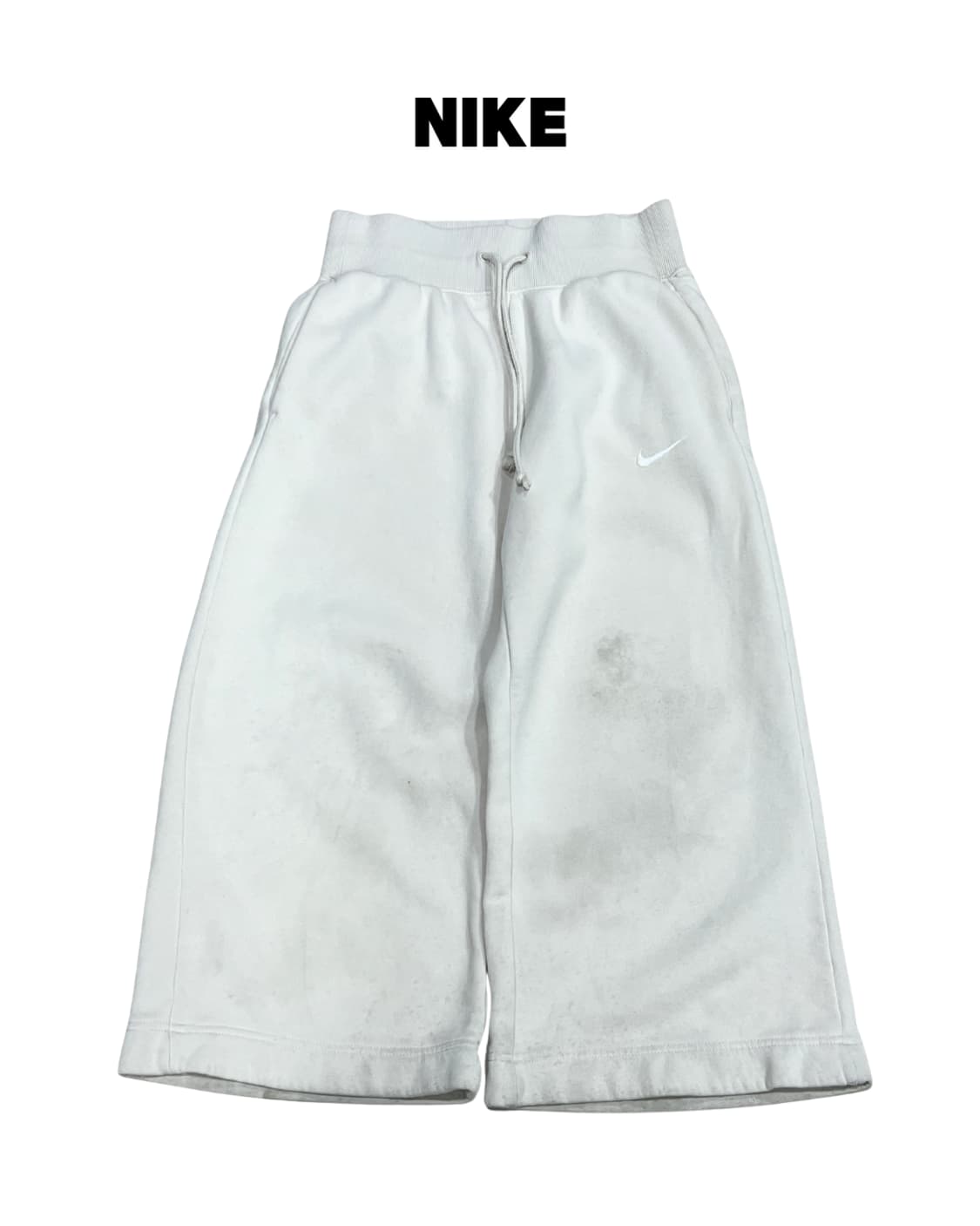 (S) 나이키 우먼스 피닉스 플리스 하이웨이스트 크롭 팬츠 아이보리 상품이미지1