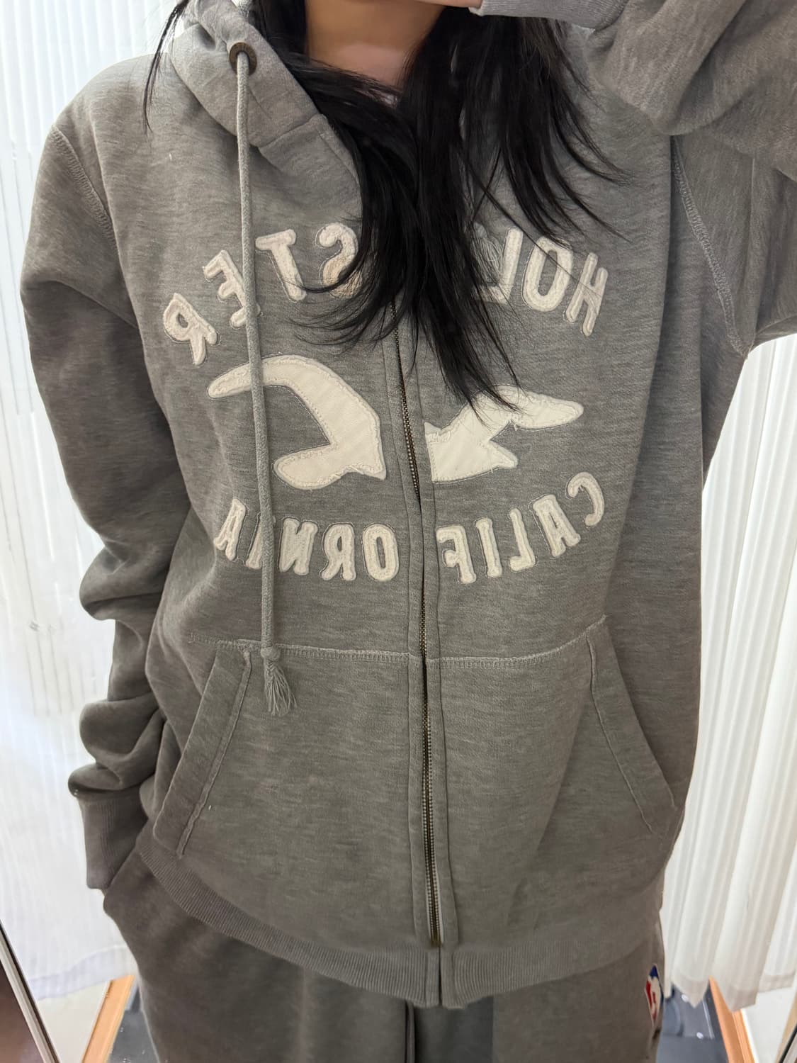 홀리스터 그레이 후드집업 xl  상품이미지1