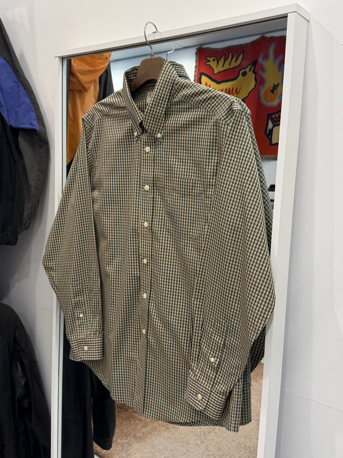 00s L.L.Bean 엘엘빈 링클 체크 셔츠 상품이미지1