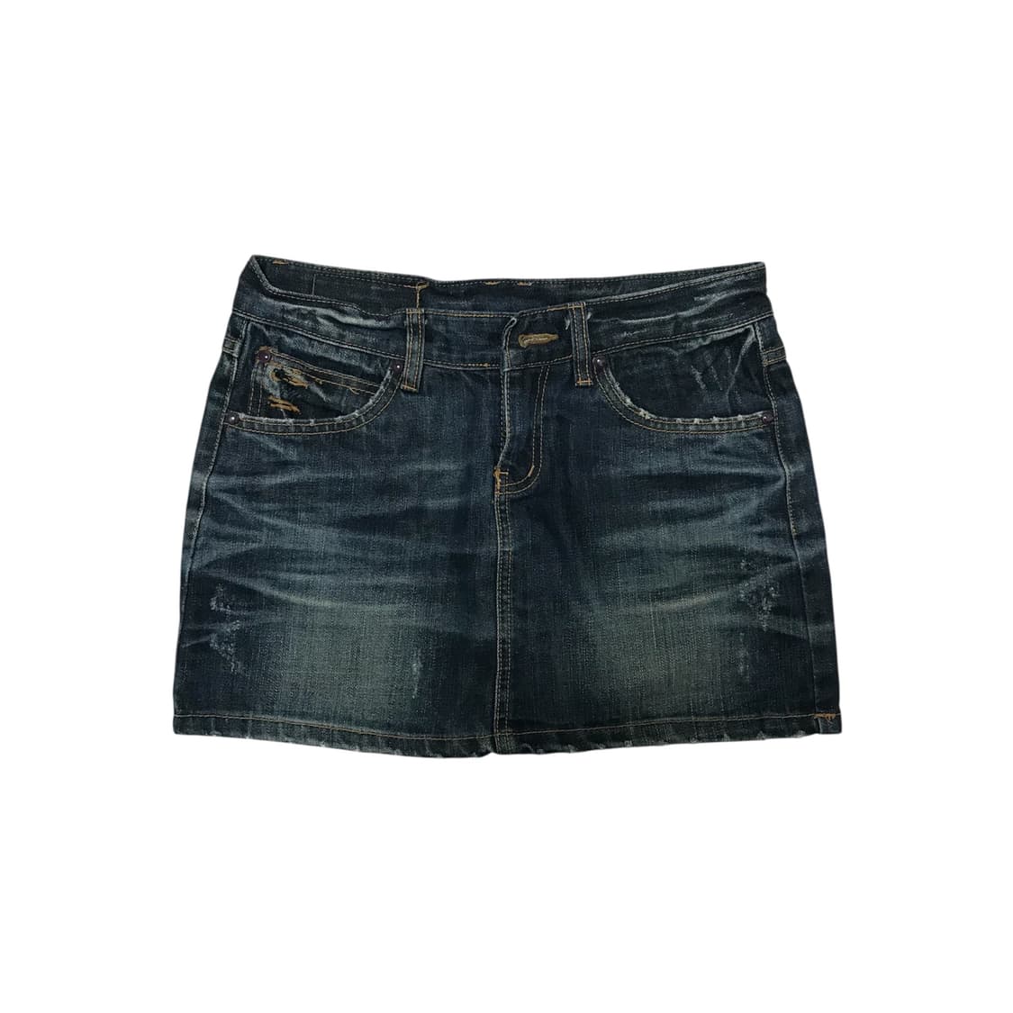 빈티지 y2k 펑크 워싱 데님 미니 스커트 상품이미지1